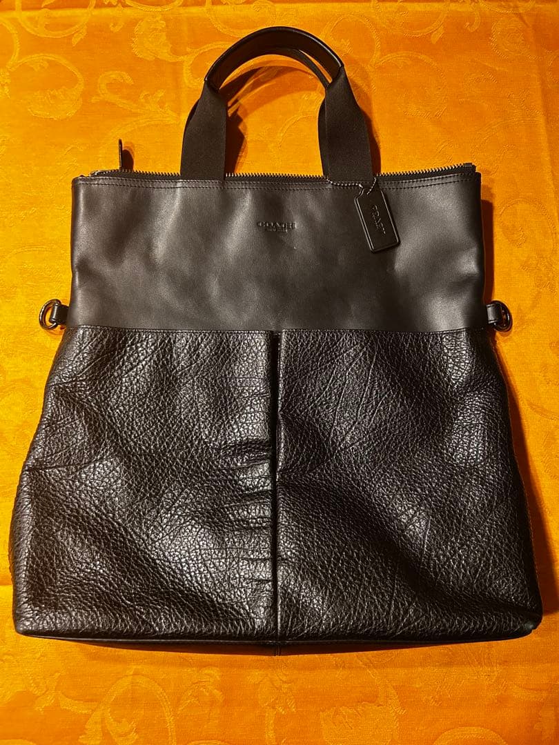 COACH 2WAY ベースボールステッチ フォルド オーバー トート バッグ