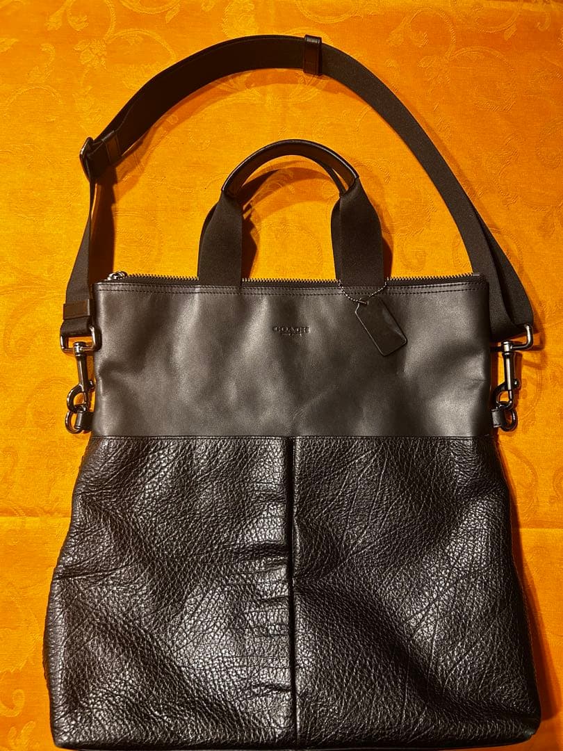 COACH 2WAY ベースボールステッチ フォルド オーバー トート バッグ