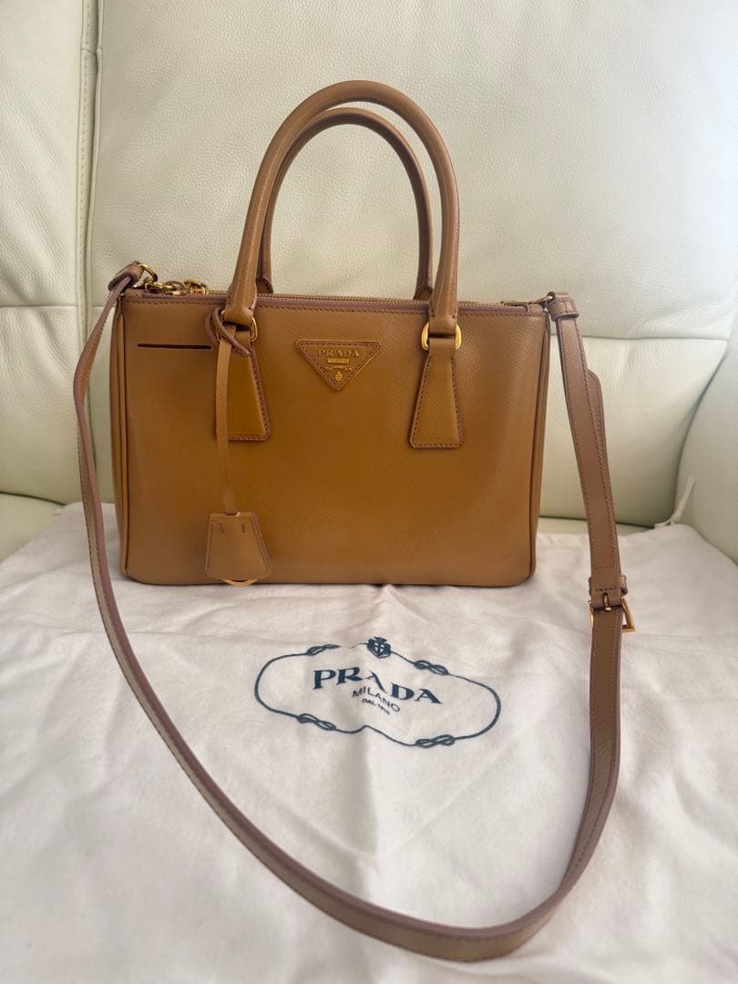 R&RPRADAガレリア サフィアーノ 2WAY ハンドバッグ ショルダー