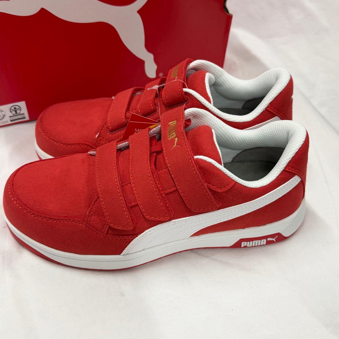 PUMAプーマ　安全靴　プロスニーカー　レッド　25.5cm