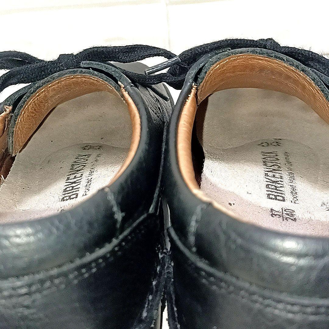 【美品】ビルケンシュトック　メンフィス　シボ革 レザー シューズ　ブラック