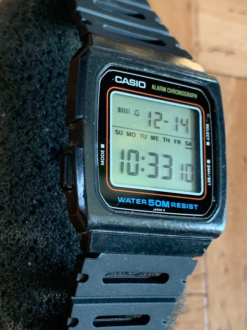 CASIO W-29 JAPAN N 1980年型腕時計