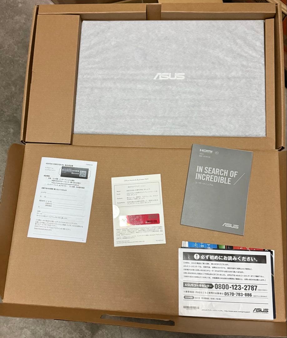 ASUS ノートパソコン Core i7　第11世代 16GB SSD512GB