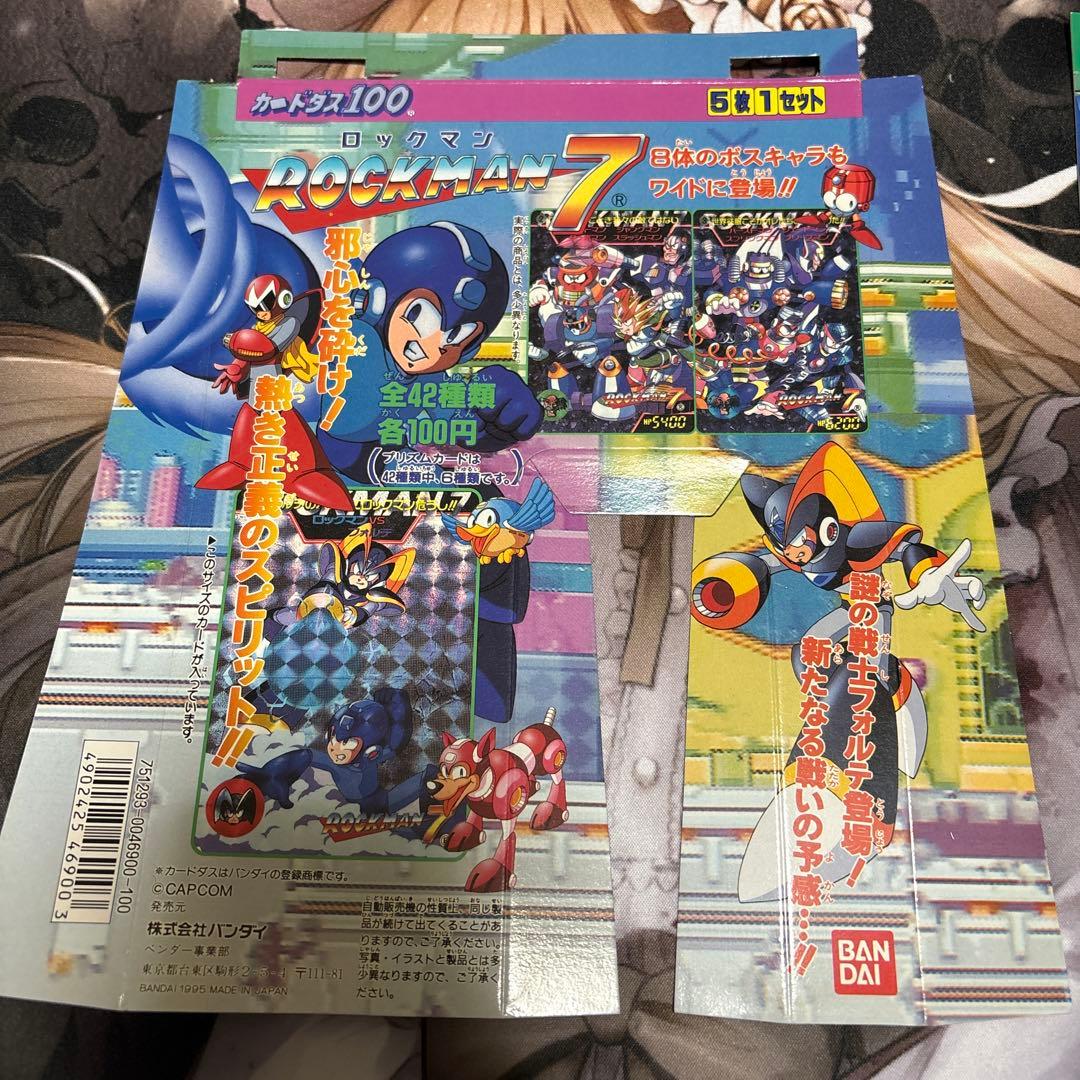 バンダイ カードダス筐体台紙 カードダス100 ロックマン