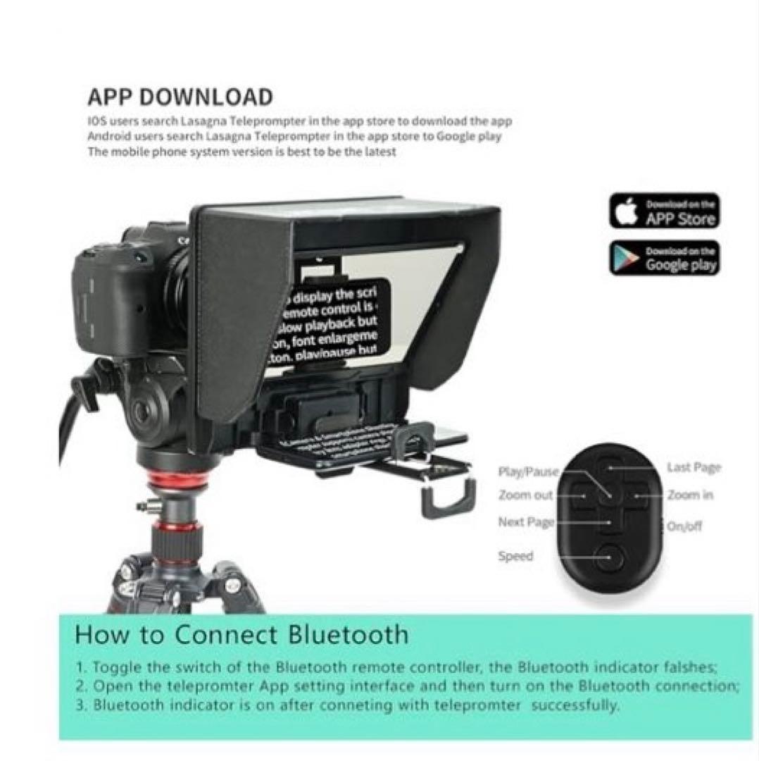 テレプロンプター タブレット/スマートフォンカメラ用 Androidに対応する