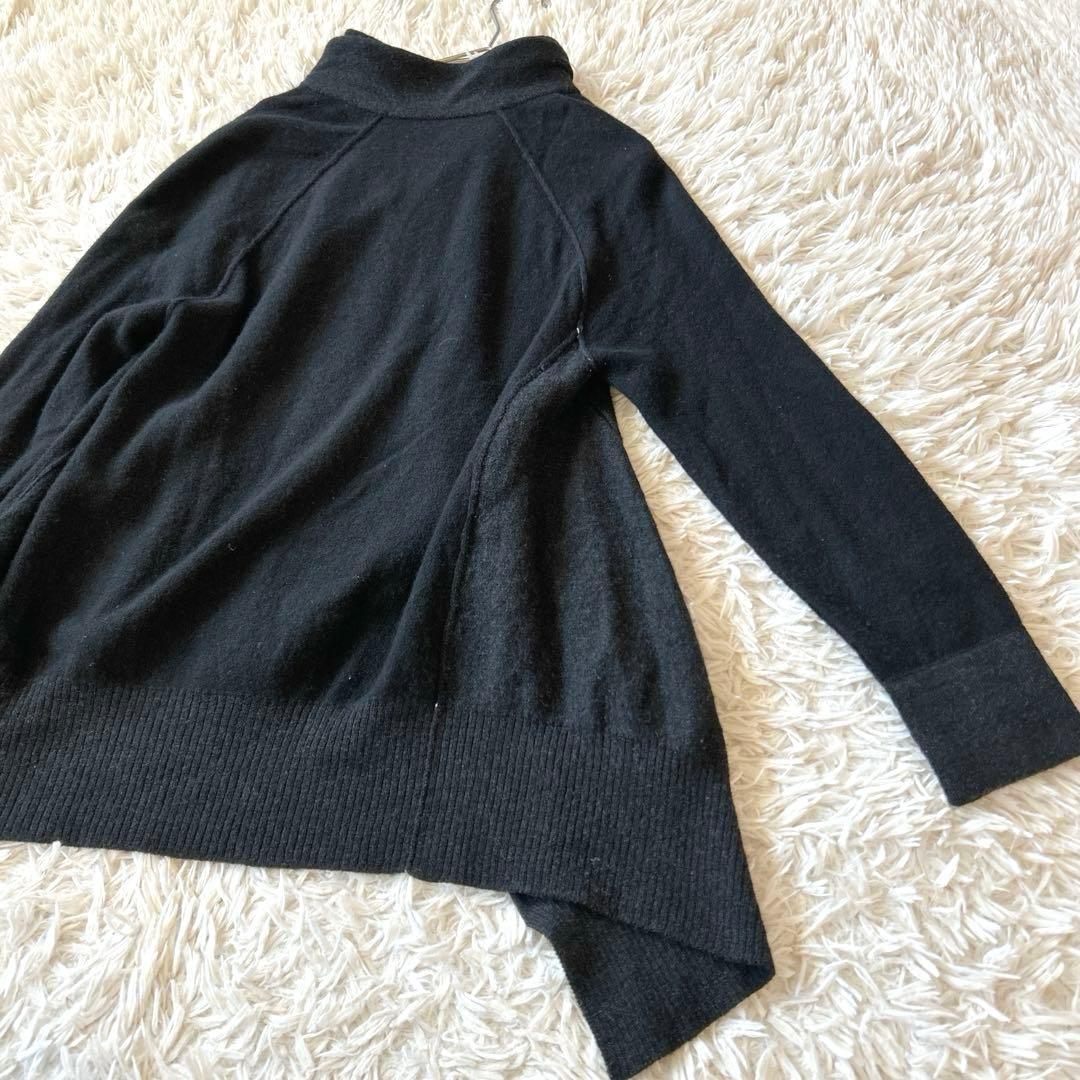 Y'sワイズ ヨウジヤマモト　ウール変形ニットジャケットカーディガン Wカラー