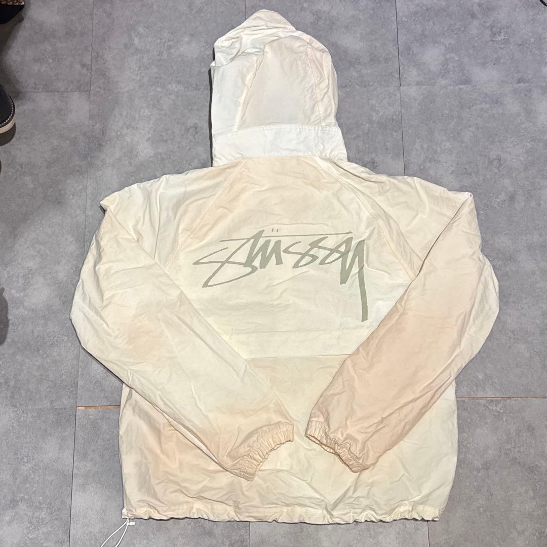 Stussyシェルジャケットホワイト BEACH SHELL WAVE DYE