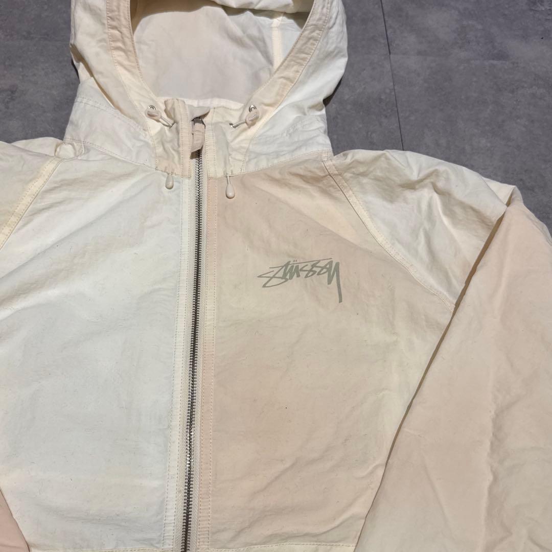 Stussyシェルジャケットホワイト BEACH SHELL WAVE DYE