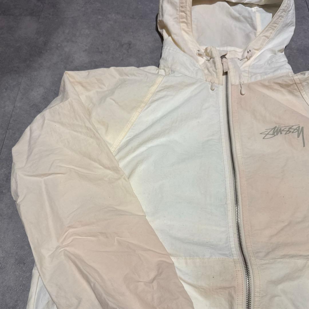 Stussyシェルジャケットホワイト BEACH SHELL WAVE DYE