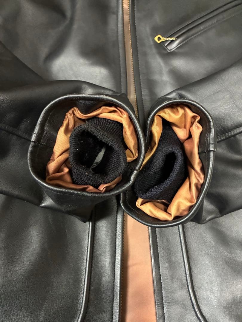 インディアンモーターサイクルライダース馬革ブラック40