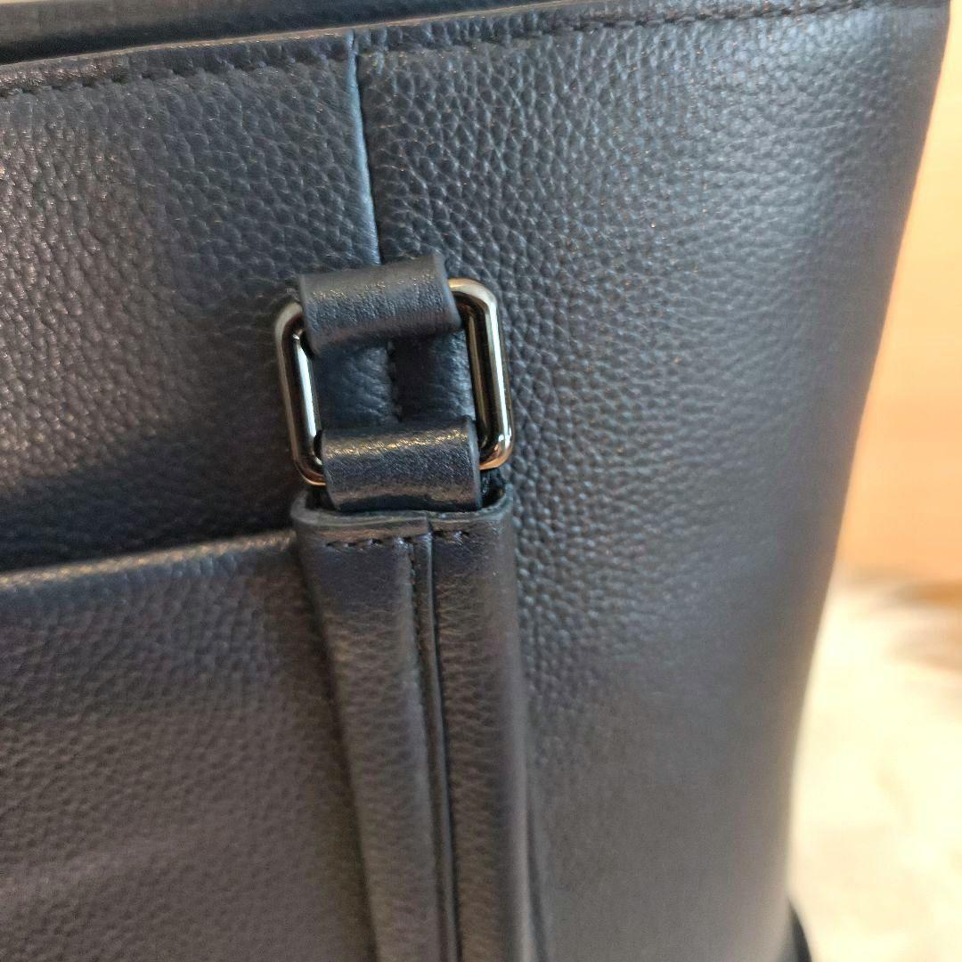 BLUE SINCERE　ビジネスバッグ　トート　レザー　紺色　A4可　肩掛け可