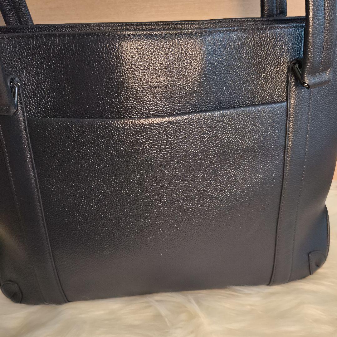 BLUE SINCERE　ビジネスバッグ　トート　レザー　紺色　A4可　肩掛け可