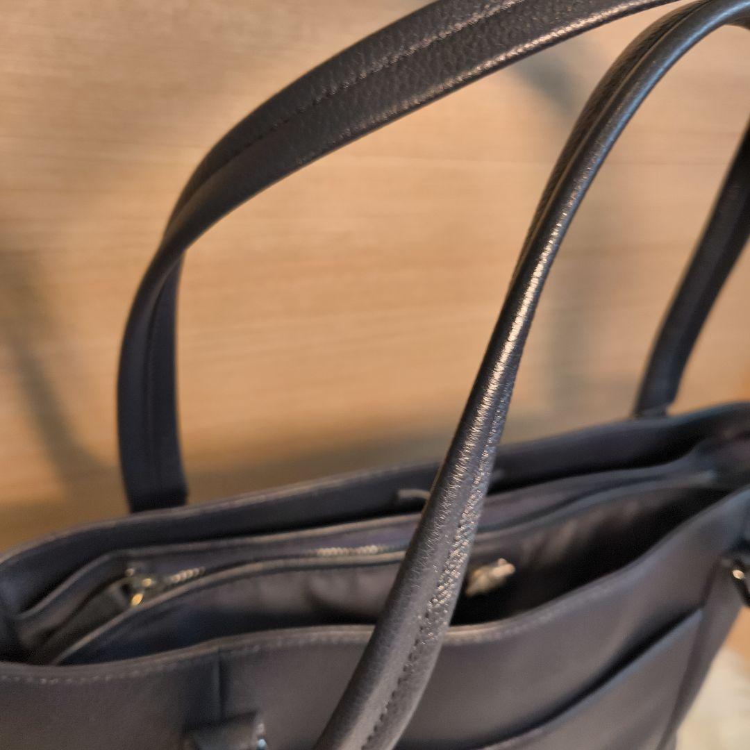 BLUE SINCERE　ビジネスバッグ　トート　レザー　紺色　A4可　肩掛け可