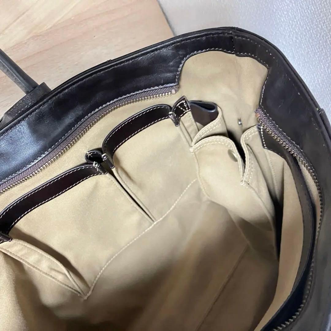 マザーハウス✨アンティーク✨キャリア トート✨定価4.3万円✨A4/PC可✨美品