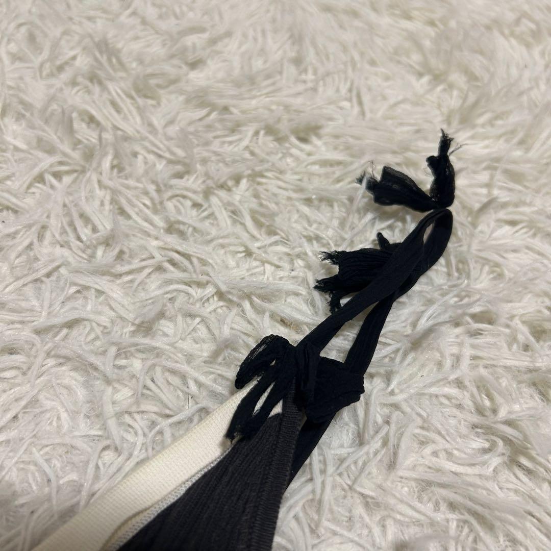 CHANEL シェルロゴプレート リボン 襟付き リブニットキャミソール シルク