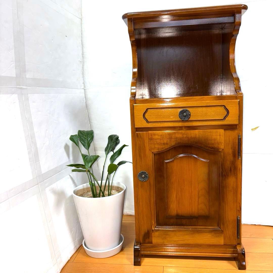 カリモク コロニアル ヴィンテージ 電話台 花台 飾台 オブジェ台