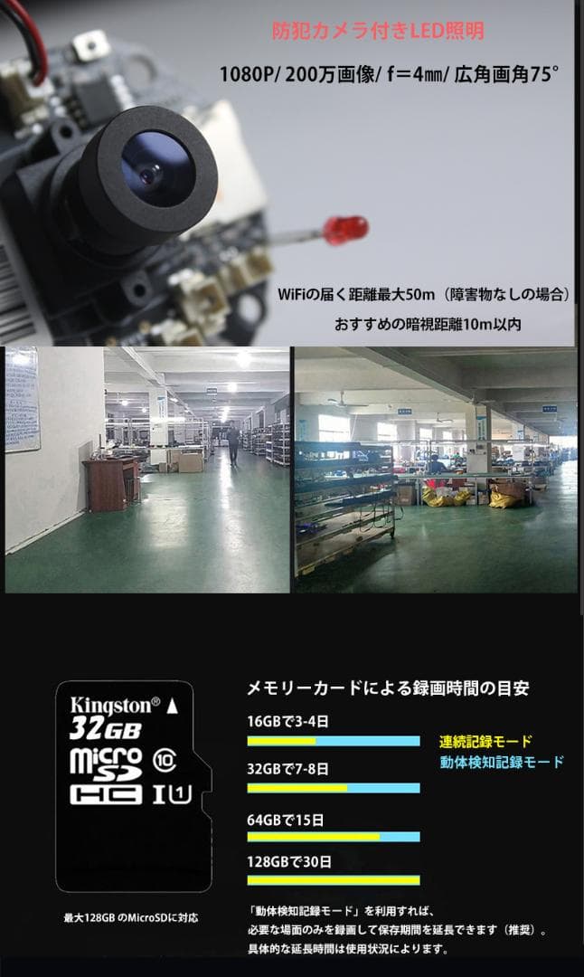 防犯カメラ付き屋外ソーラーライト【1160ルーメン】ワイヤレス/WIFI