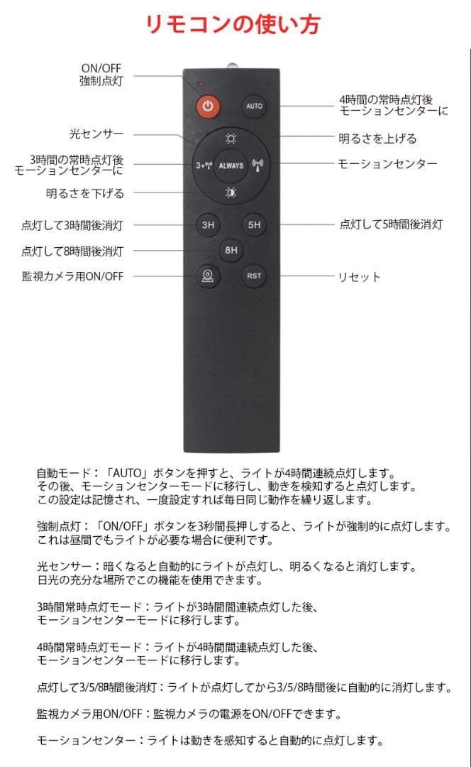 防犯カメラ付き屋外ソーラーライト【1160ルーメン】ワイヤレス/WIFI