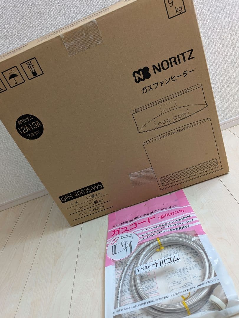 未使用 NORITZ ガスファンヒーター GFH-4003S-W5 都市ガス用