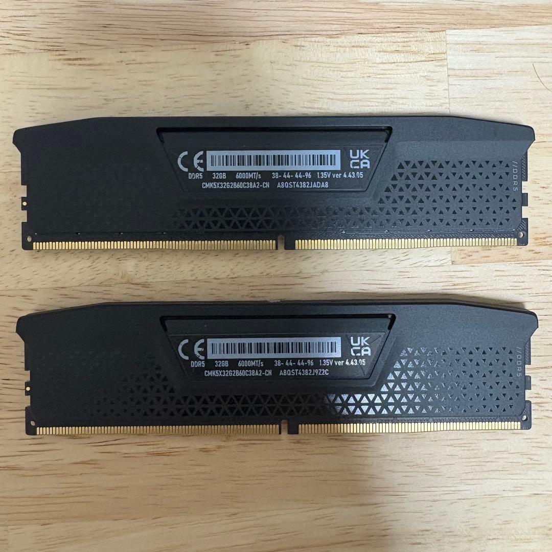 DDR5-6000 64GB(32GB 2枚組) デスクトップ用メモリ ①
