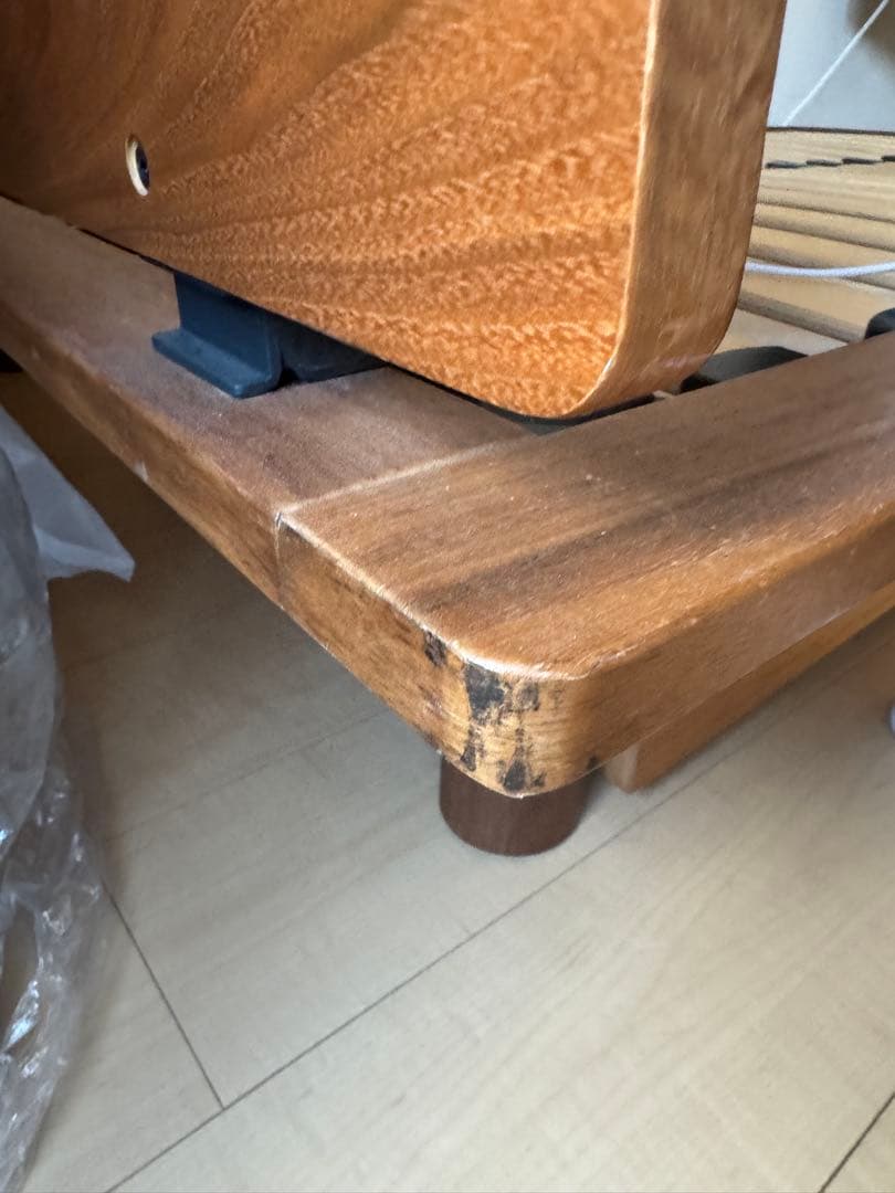 無印良品　木製セミダブルベッドフレーム ヘッドボード付き　引き取り限定