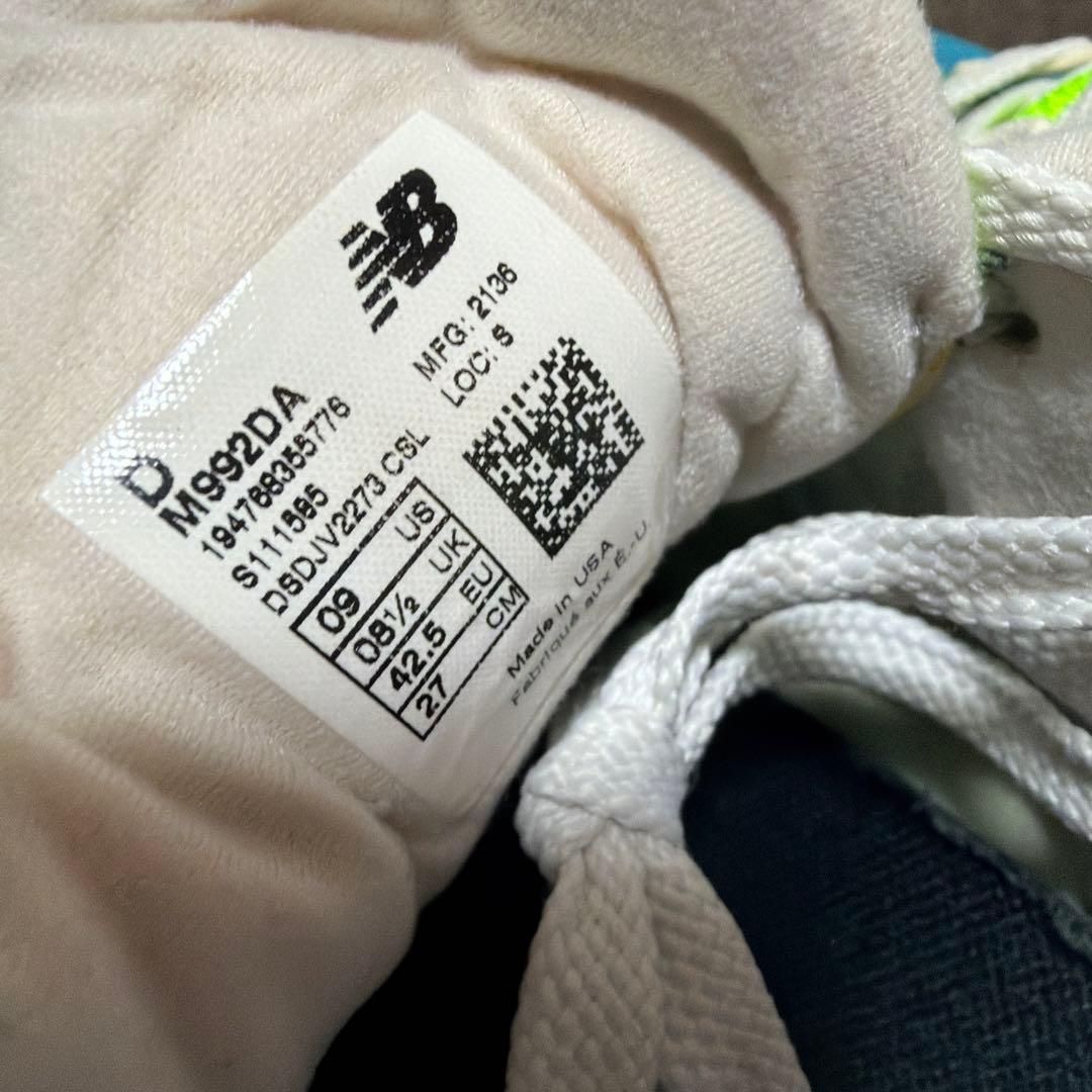 即購入可 ニューバランス992 27cm New Balance USA製