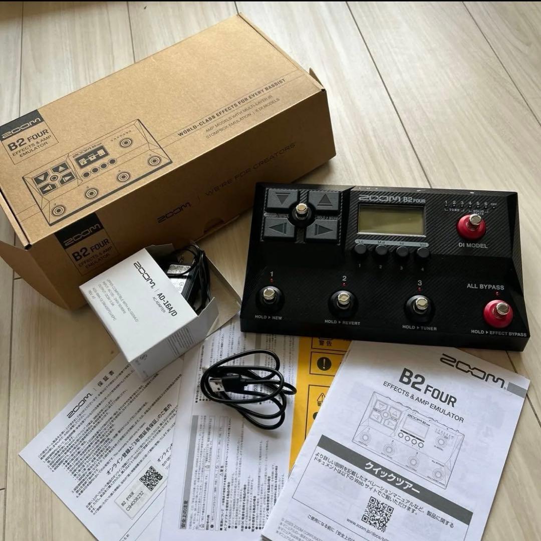 【ほぼ未使用】ZOOM B2 Four ベースエフェクター