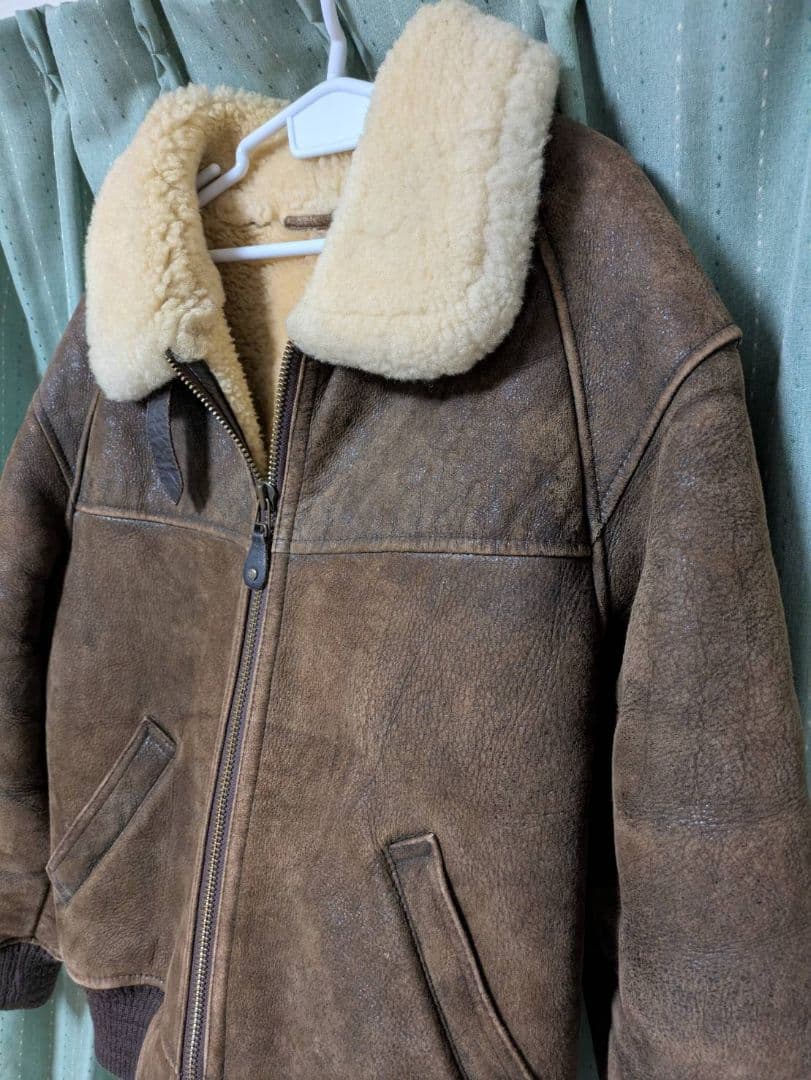 B-3フライトジャケット ムートン Wind ArmorウィンドアーマーLサイズ