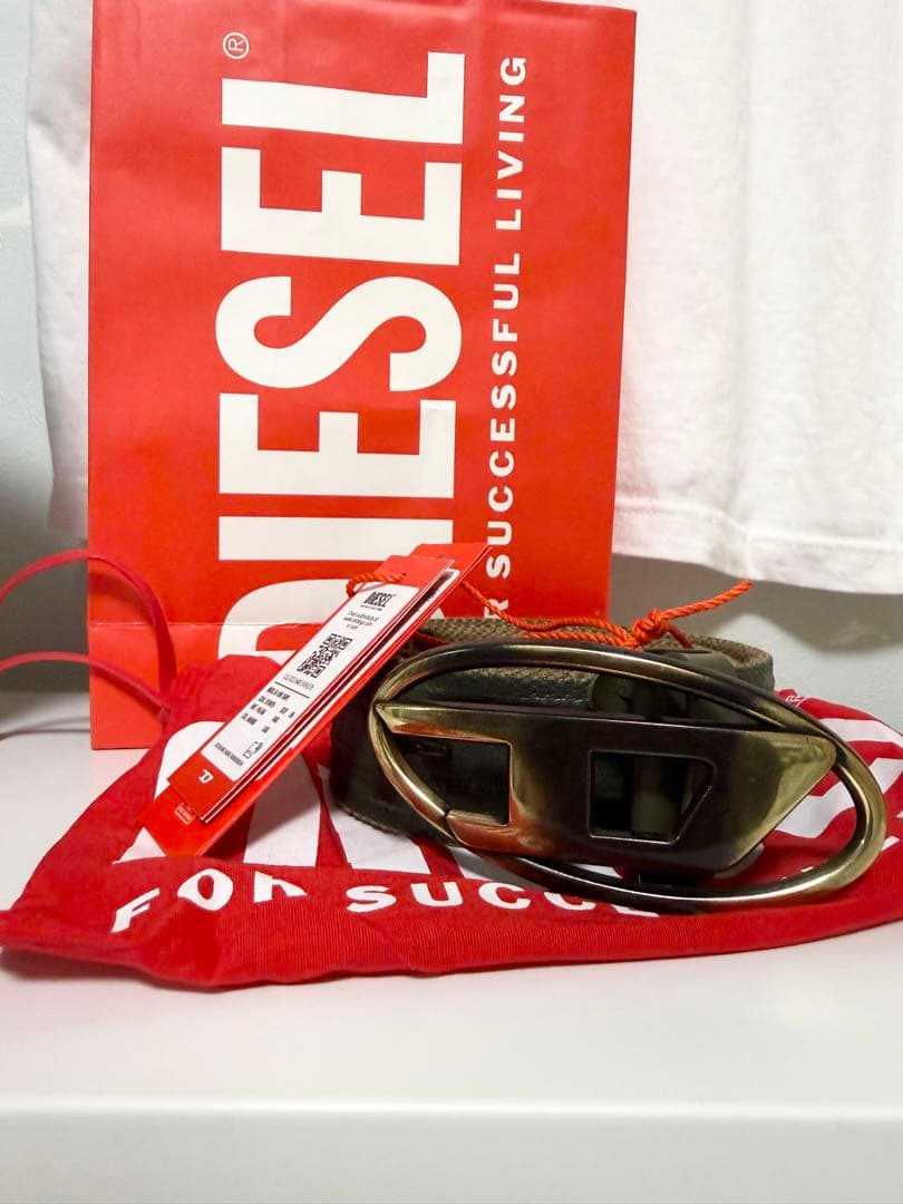 DIESEL オリーブ カーキ ベルト