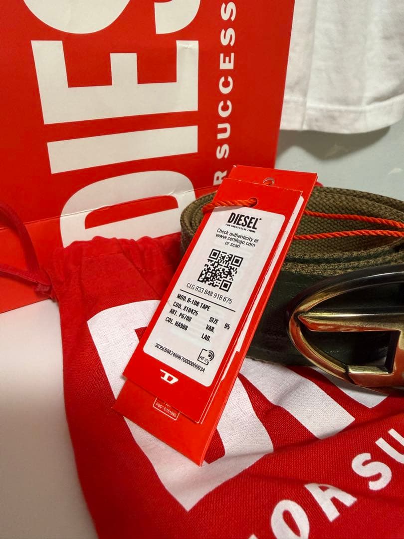DIESEL オリーブ カーキ ベルト