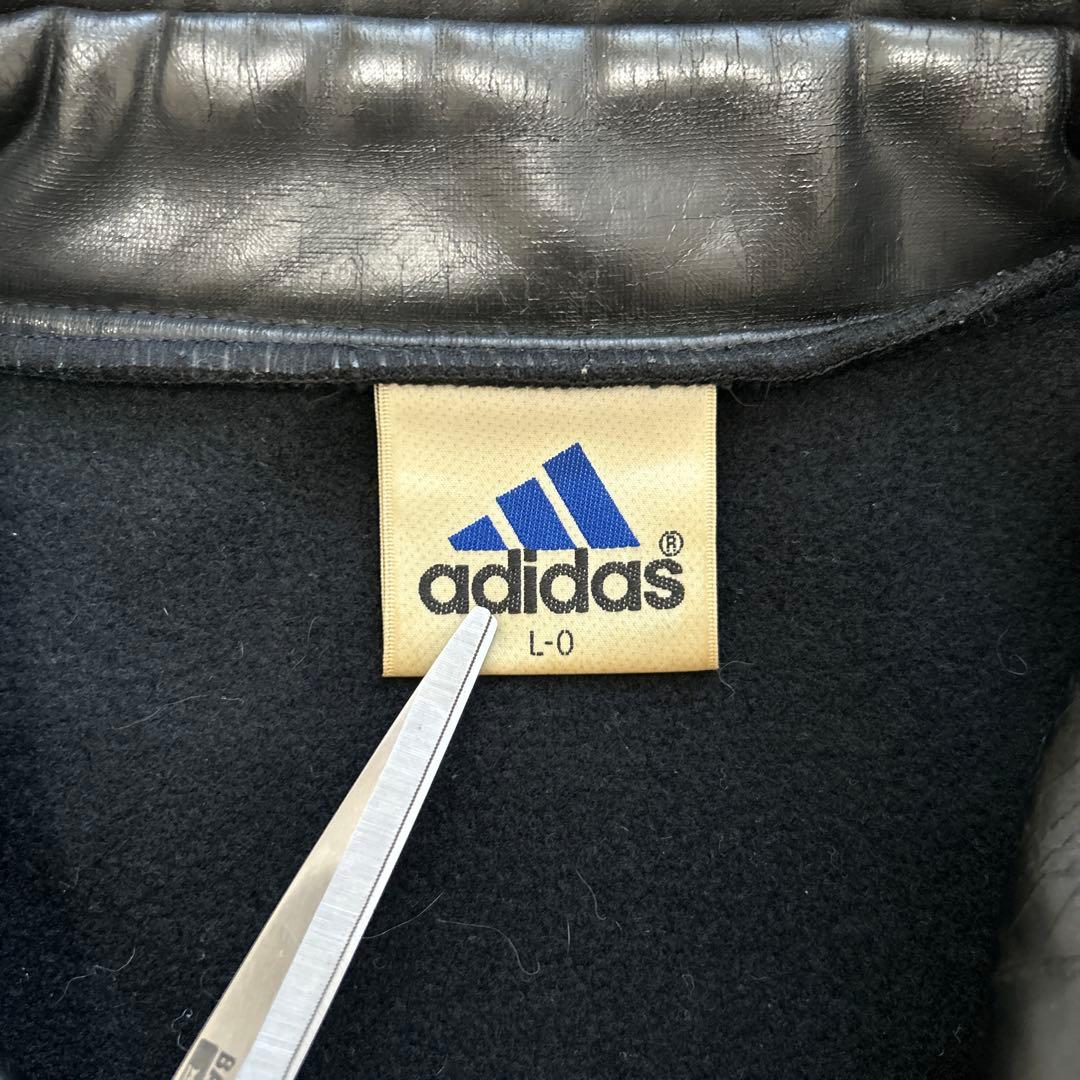 は*す様 90s Old adidas Fake leather jacket