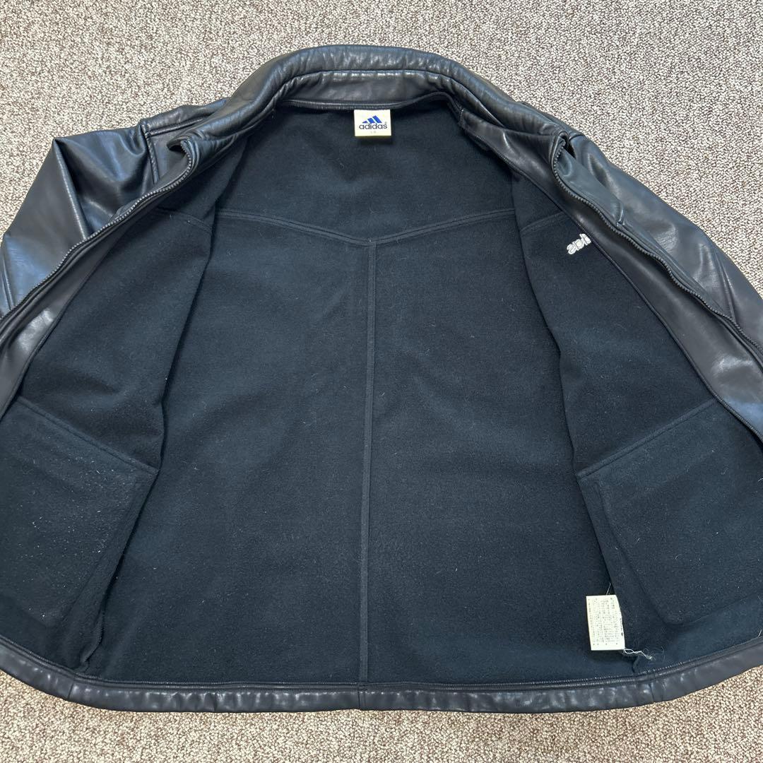 は*す様 90s Old adidas Fake leather jacket