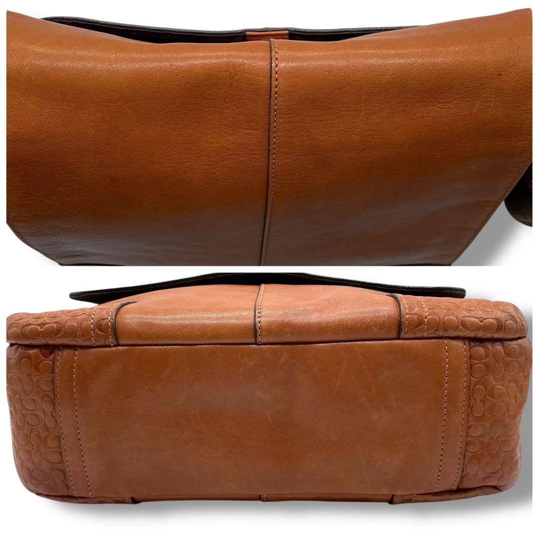 COACH コーチ☆グラマシー ショルダーバッグ A4収納可能 グラムレザー