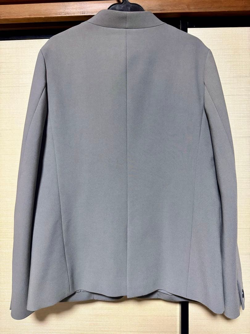 【PLSTプラステ】スーツ上下セットグレー ジャケット＆タックパンツ