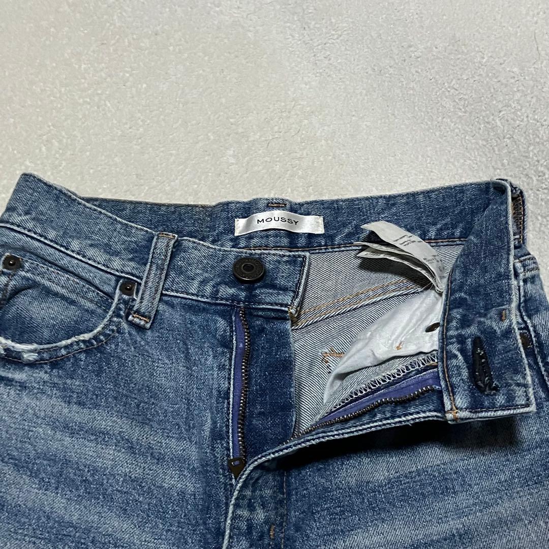 MOUSSY MVS FLARE 24 インディゴ コットン フレア ロング丈