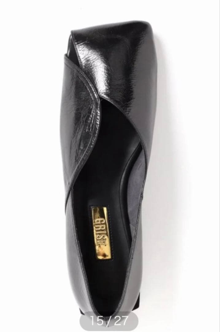 GRISEレザースクエアARTYフラット