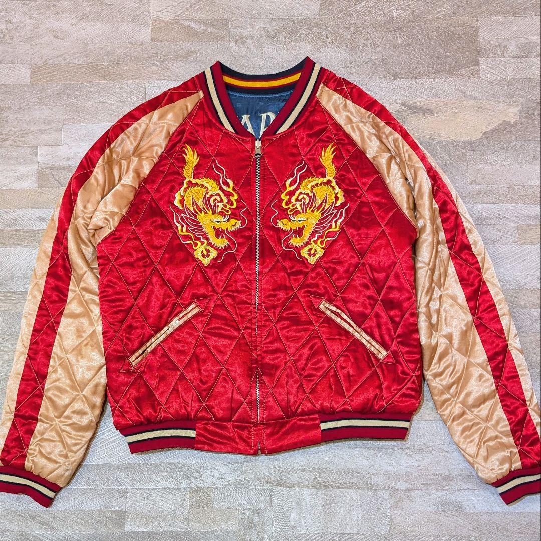 ★超土日ゲリラ★ドラゴンフライ リバーシブル 刺繍 スカジャン 鷹 龍 鷲