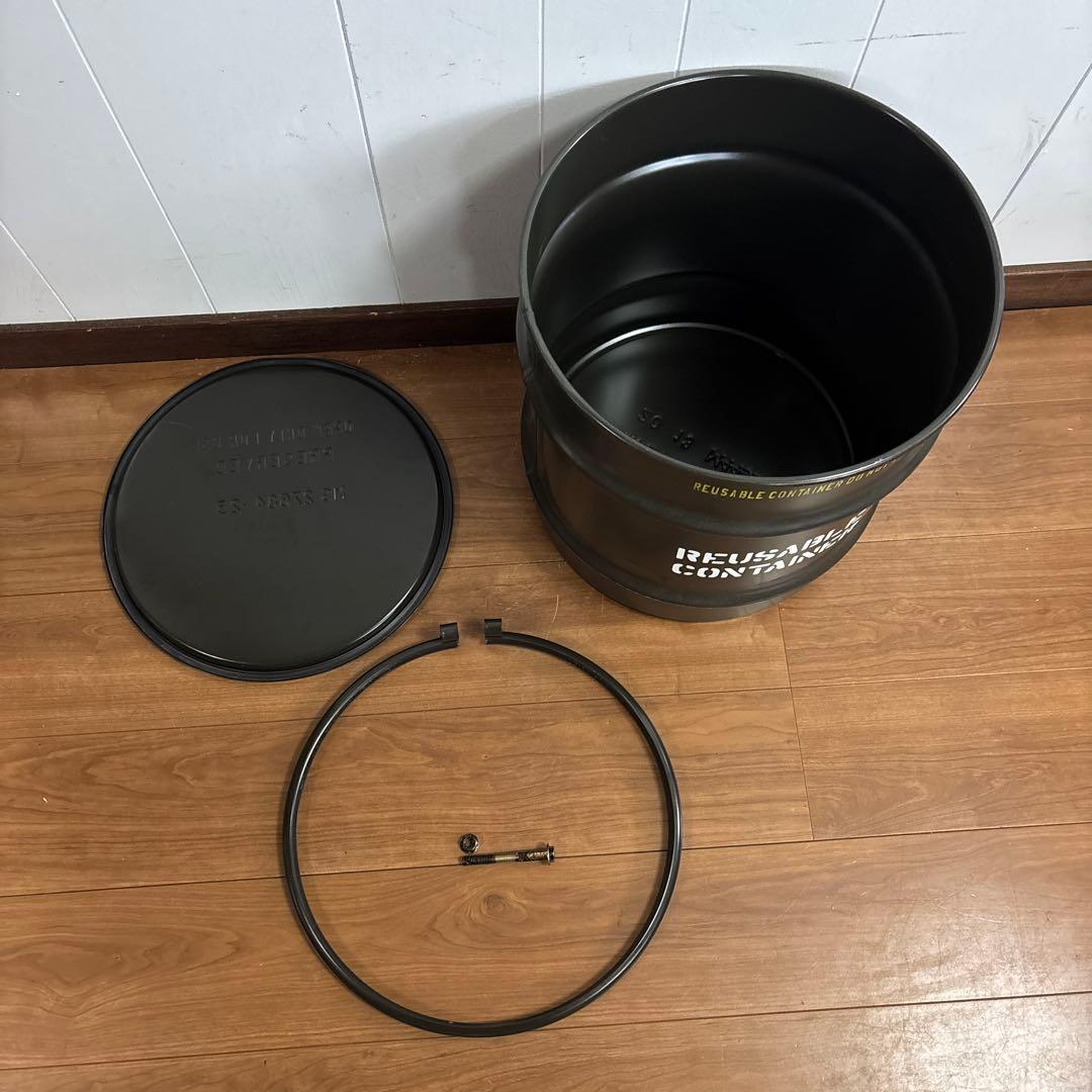 美品　米軍　実物　ペール缶　ドラム缶　ODグリーン　送料無料