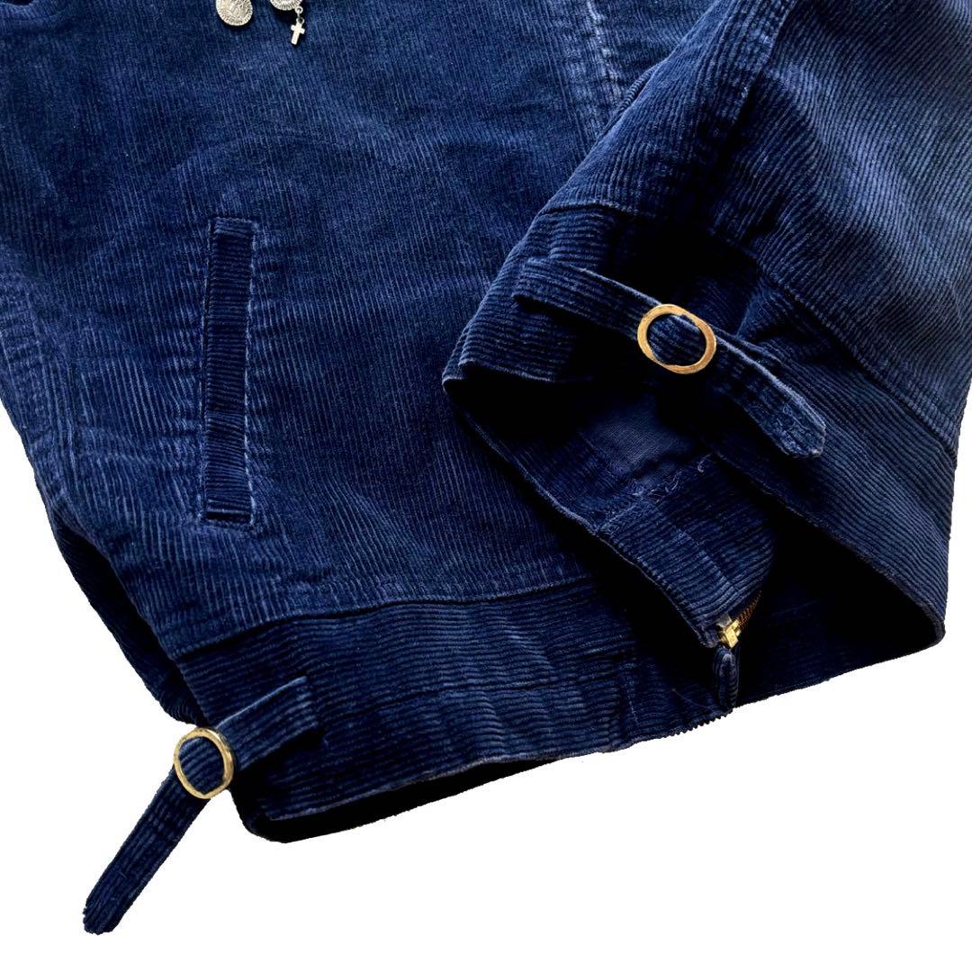 ［古着］FFAジャケット コーデュロイ 濃紺 希少 バッジ2個付き 90s