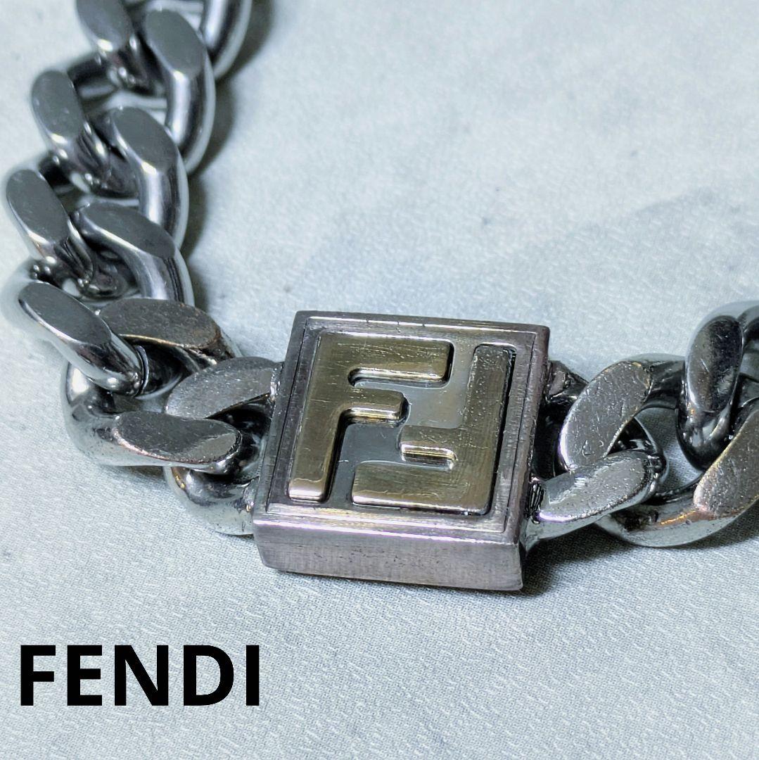 FENDI フェンディ チェーンネックレス FFロゴ 喜平風