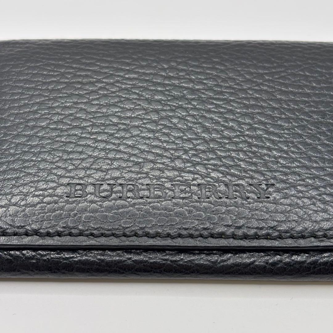 BURBERRY 名刺ケース　カードケース　ブラック　ノバチェック　レザー