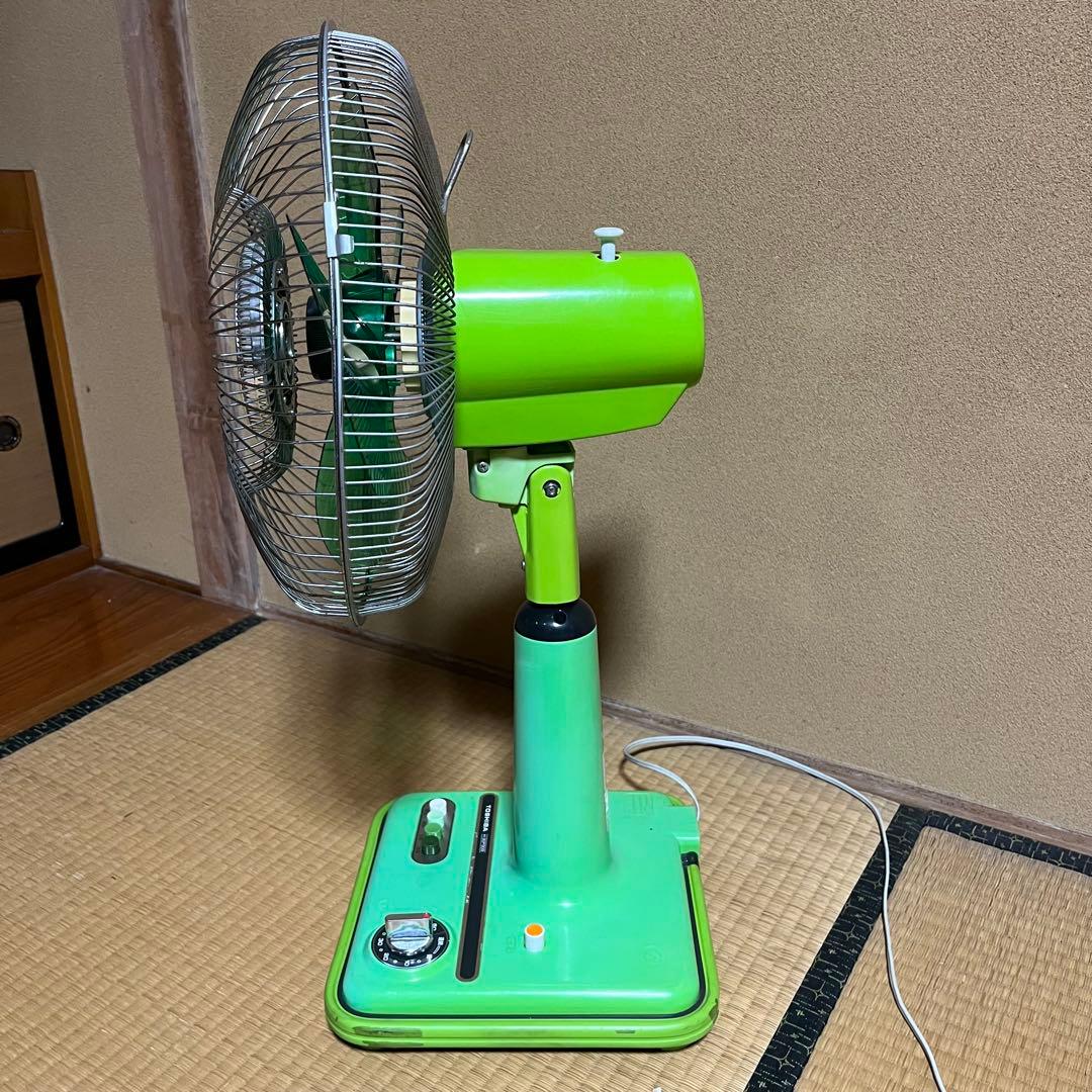 昭和レトロ　レトロポップ　グリーンファン　東芝扇風機　30cm ３枚ファン