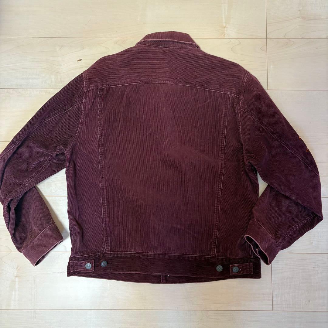 ANDFAMILY サマーコーデュロイジャケット バーガンディ　刺繍