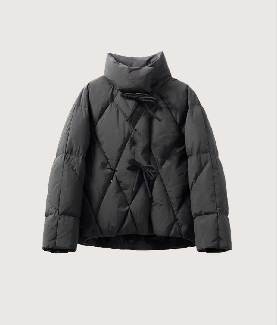 LA POMME petit 黒 キルティングダウンジャケット