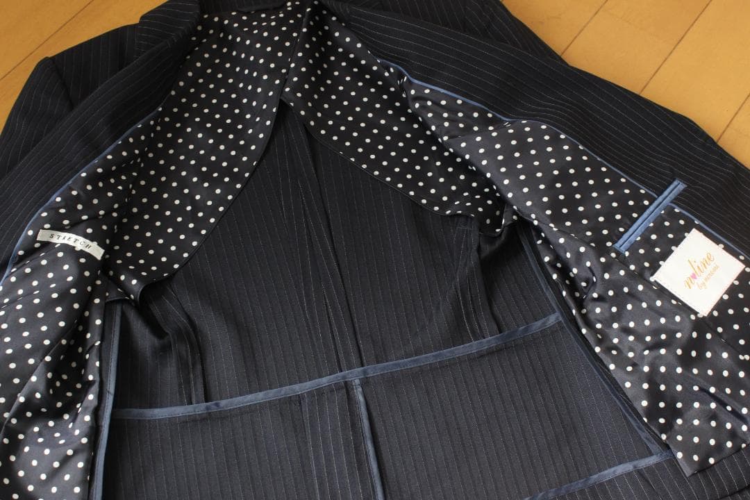 洋服の青山 エヌライン n-line ノゾミ パンツスーツ 9 紺【新品同様】