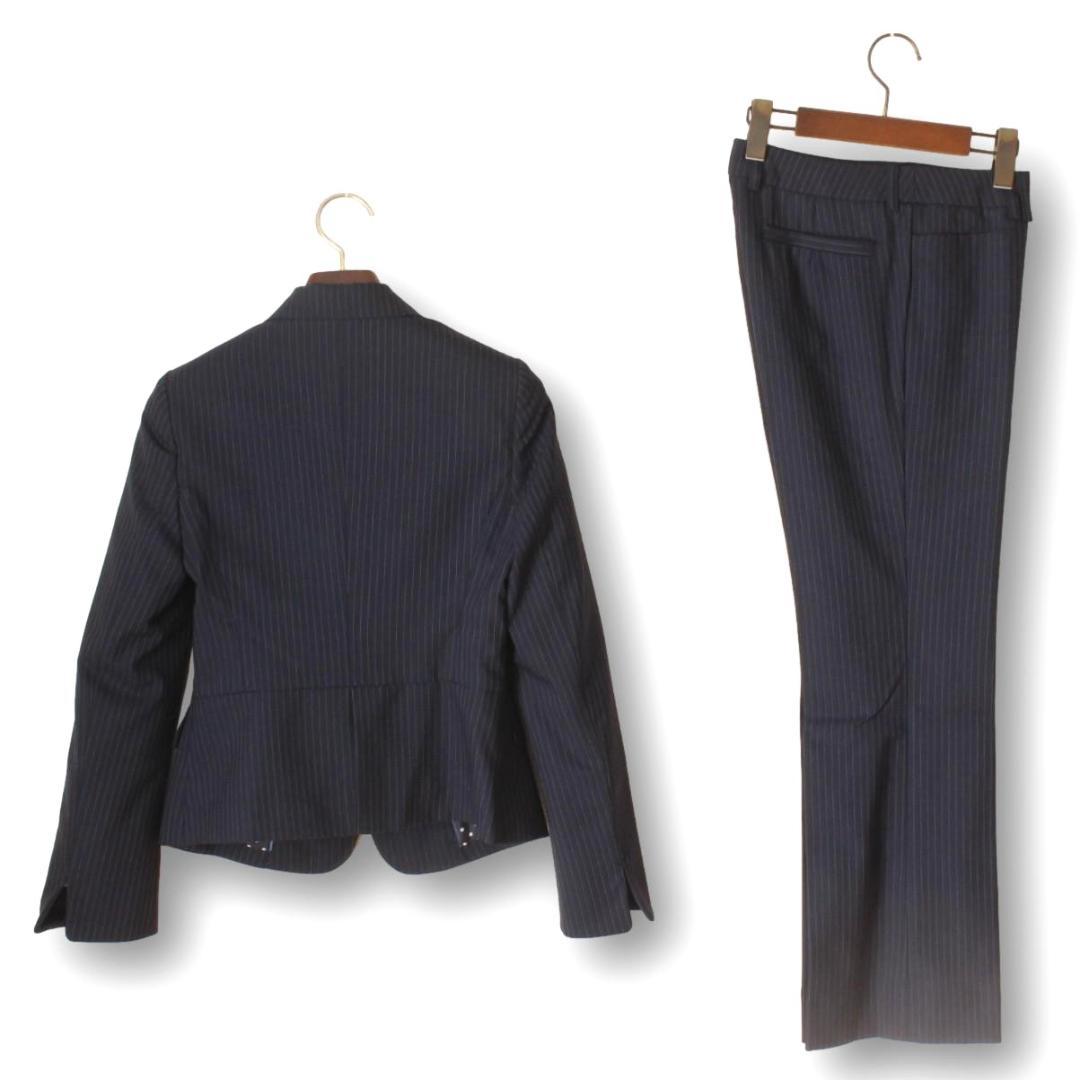 洋服の青山 エヌライン n-line ノゾミ パンツスーツ 9 紺【新品同様】