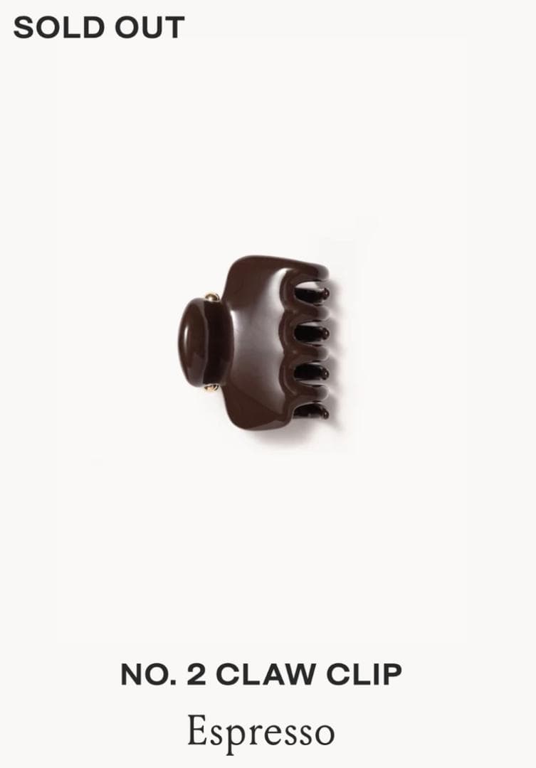 完売品 UNDO ヘアクリップ No.2 Espresso