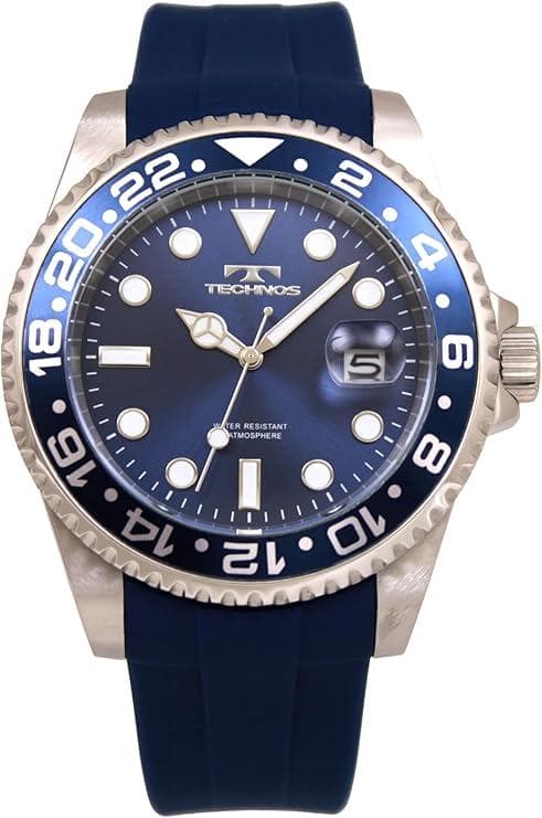 [テクノス] 腕時計 デイト 100周年モデル T6C28NN メンズ ブルー