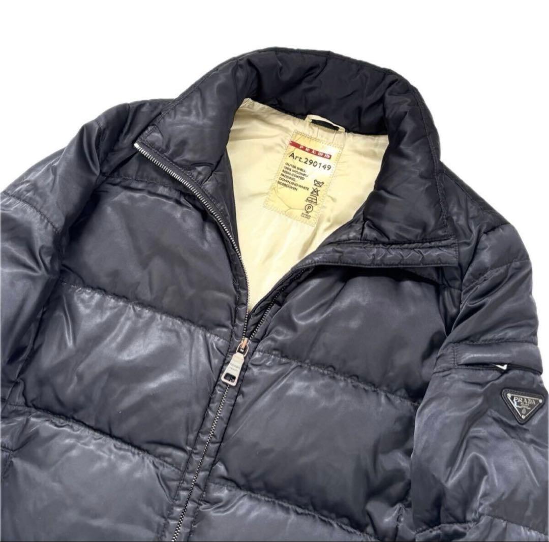 PRADA ダウンジャケット ブラック サイズ40 短丈 三角ロゴ