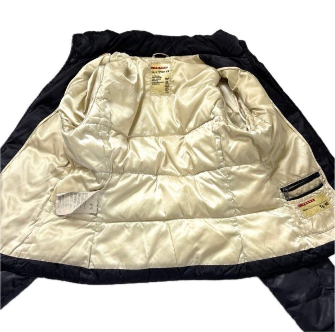 PRADA ダウンジャケット ブラック サイズ40 短丈 三角ロゴ